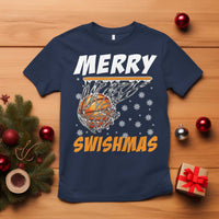 Funny Christmas Basketball T Shirt Merry Swishmas Xmas Swish Technique - Wonder Print Shop