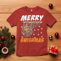 Funny Christmas Basketball T Shirt Merry Swishmas Xmas Swish Technique - Wonder Print Shop