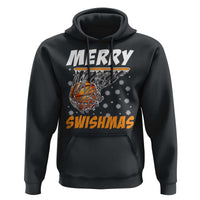 Funny Christmas Basketball Hoodie Merry Swishmas Xmas Swish Technique - Wonder Print Shop