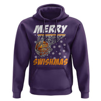 Funny Christmas Basketball Hoodie Merry Swishmas Xmas Swish Technique - Wonder Print Shop