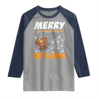 Funny Christmas Basketball Raglan Shirt Merry Swishmas Xmas Swish Technique - Wonder Print Shop