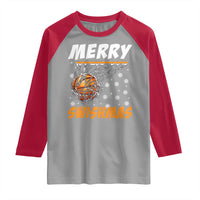 Funny Christmas Basketball Raglan Shirt Merry Swishmas Xmas Swish Technique - Wonder Print Shop