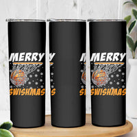 Funny Christmas Basketball Skinny Tumbler Merry Swishmas Xmas Swish Technique - Wonder Print Shop