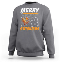 Funny Christmas Basketball Sweatshirt Merry Swishmas Xmas Swish Technique - Wonder Print Shop