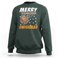 Funny Christmas Basketball Sweatshirt Merry Swishmas Xmas Swish Technique - Wonder Print Shop