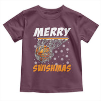 Funny Christmas Basketball Toddler T Shirt Merry Swishmas Xmas Swish Technique - Wonder Print Shop