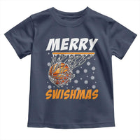 Funny Christmas Basketball Toddler T Shirt Merry Swishmas Xmas Swish Technique - Wonder Print Shop