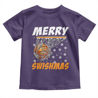 Funny Christmas Basketball Toddler T Shirt Merry Swishmas Xmas Swish Technique - Wonder Print Shop