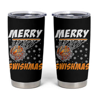 Funny Christmas Basketball Tumbler Cup Merry Swishmas Xmas Swish Technique - Wonder Print Shop