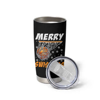 Funny Christmas Basketball Tumbler Cup Merry Swishmas Xmas Swish Technique - Wonder Print Shop