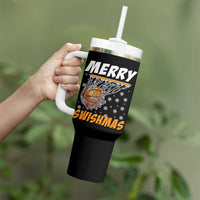 Funny Christmas Basketball Tumbler With Handle Merry Swishmas Xmas Swish Technique - Wonder Print Shop