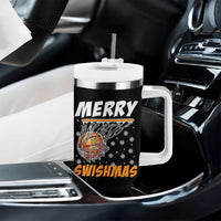 Funny Christmas Basketball Tumbler With Handle Merry Swishmas Xmas Swish Technique - Wonder Print Shop