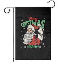 Funny Merry Christmas Assholes Garden Flag Xmas Naughty Santa Adult Jokes - Wonder Print Shop