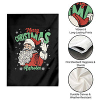 Funny Merry Christmas Assholes Garden Flag Xmas Naughty Santa Adult Jokes - Wonder Print Shop