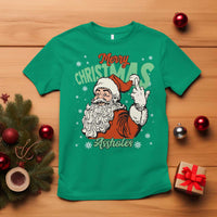 Funny Merry Christmas Assholes T Shirt Xmas Naughty Santa Adult Jokes - Wonder Print Shop