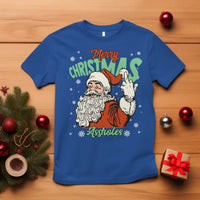 Funny Merry Christmas Assholes T Shirt Xmas Naughty Santa Adult Jokes - Wonder Print Shop