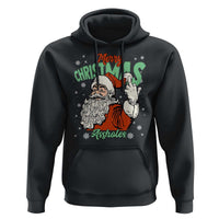 Funny Merry Christmas Assholes Hoodie Xmas Naughty Santa Adult Jokes - Wonder Print Shop