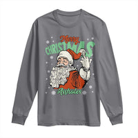 Funny Merry Christmas Assholes Long Sleeve Shirt Xmas Naughty Santa Adult Jokes - Wonder Print Shop