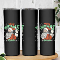 Funny Merry Christmas Assholes Skinny Tumbler Xmas Naughty Santa Adult Jokes - Wonder Print Shop