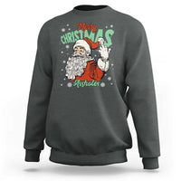 Funny Merry Christmas Assholes Sweatshirt Xmas Naughty Santa Adult Jokes - Wonder Print Shop