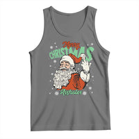 Funny Merry Christmas Assholes Tank Top Xmas Naughty Santa Adult Jokes - Wonder Print Shop