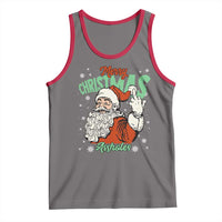 Funny Merry Christmas Assholes Tank Top Xmas Naughty Santa Adult Jokes - Wonder Print Shop