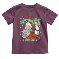 Funny Merry Christmas Assholes Toddler T Shirt Xmas Naughty Santa Adult Jokes - Wonder Print Shop