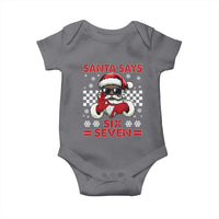 67 African American Santa Christmas Baby Onesie Funny Santa Says Six Seven Meme Gen Alpha Slang - Wonder Print Shop