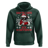 67 African American Santa Christmas Hoodie Funny Santa Says Six Seven Meme Gen Alpha Slang - Wonder Print Shop