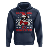 67 African American Santa Christmas Hoodie Funny Santa Says Six Seven Meme Gen Alpha Slang - Wonder Print Shop