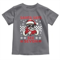 67 African American Santa Christmas Toddler T Shirt Funny Santa Says Six Seven Meme Gen Alpha Slang - Wonder Print Shop