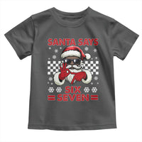 67 African American Santa Christmas Toddler T Shirt Funny Santa Says Six Seven Meme Gen Alpha Slang - Wonder Print Shop