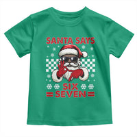 67 African American Santa Christmas Toddler T Shirt Funny Santa Says Six Seven Meme Gen Alpha Slang - Wonder Print Shop