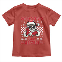 67 African American Santa Christmas Toddler T Shirt Funny Santa Says Six Seven Meme Gen Alpha Slang - Wonder Print Shop