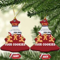 Funny Xmas Gingerbread Christmas Ornament I'm Here To Delete Your Cookies Santa - Wonder Print Shop