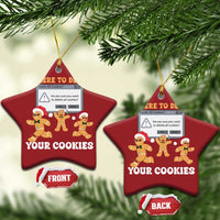 Funny Xmas Gingerbread Christmas Ornament I'm Here To Delete Your Cookies Santa - Wonder Print Shop