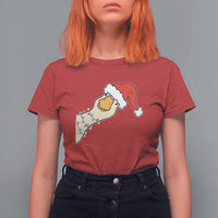 Funny Christmas Silly Goose Festive Holiday T Shirt For Women - Wonder Print Shop