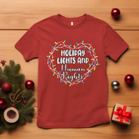 Holiday Lights And Human Rights Christmas Activism T Shirt - Wonder Print Shop