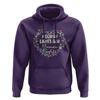 Holiday Lights And Human Rights Christmas Activism Hoodie - Wonder Print Shop