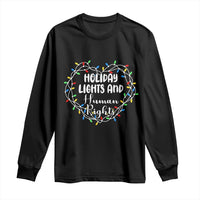 Holiday Lights And Human Rights Christmas Activism Long Sleeve Shirt - Wonder Print Shop