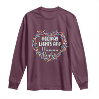 Holiday Lights And Human Rights Christmas Activism Long Sleeve Shirt - Wonder Print Shop