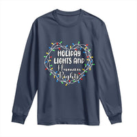 Holiday Lights And Human Rights Christmas Activism Long Sleeve Shirt - Wonder Print Shop