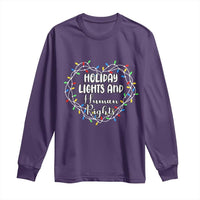Holiday Lights And Human Rights Christmas Activism Long Sleeve Shirt - Wonder Print Shop