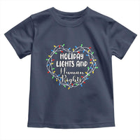 Holiday Lights And Human Rights Christmas Activism Toddler T Shirt - Wonder Print Shop
