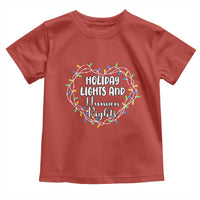 Holiday Lights And Human Rights Christmas Activism Toddler T Shirt - Wonder Print Shop