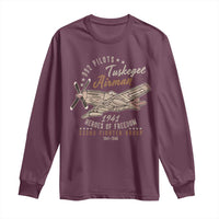 Tuskegee Airman Long Sleeve Shirt Heroes Of Freedom 332ND Fighter Group Est 1941 Vintage Fighter