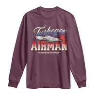 Tuskegee Airman Long Sleeve Shirt 332ND Fighter Group Airplane
