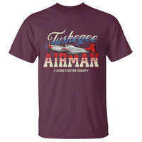 Tuskegee Airman T Shirt 332ND Fighter Group Airplane