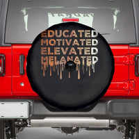 Educated Motivated Elevated Melanated Spare Tire Cover Black Pride Melanin