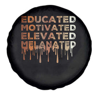 Educated Motivated Elevated Melanated Spare Tire Cover Black Pride Melanin